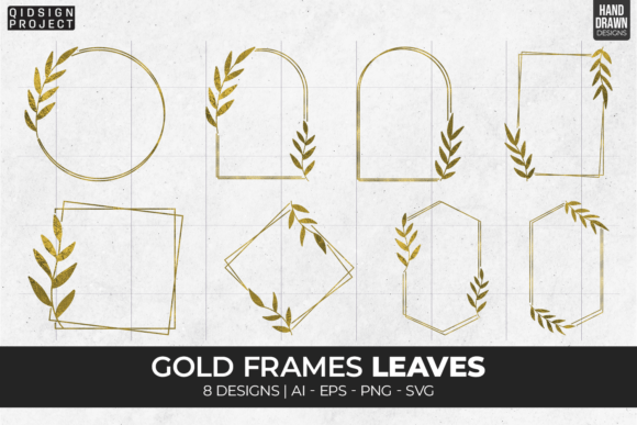 8 Gold Frames Leaves, Geometric Frames Review