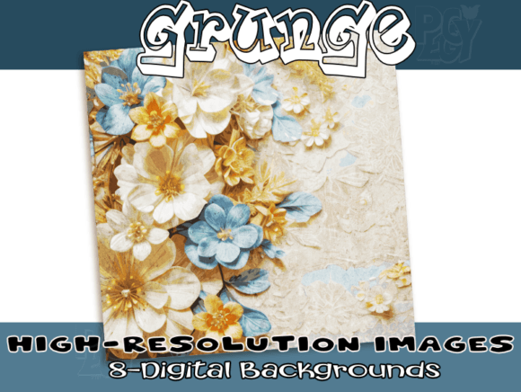8 Vintage Grunge Floral Backgrounds Review