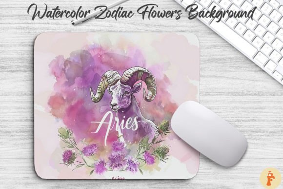 Aries Zodiac Flowers Background Review