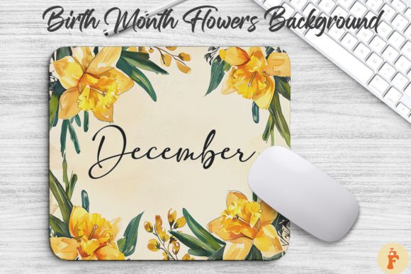 December Birth Month Flowers Background Review