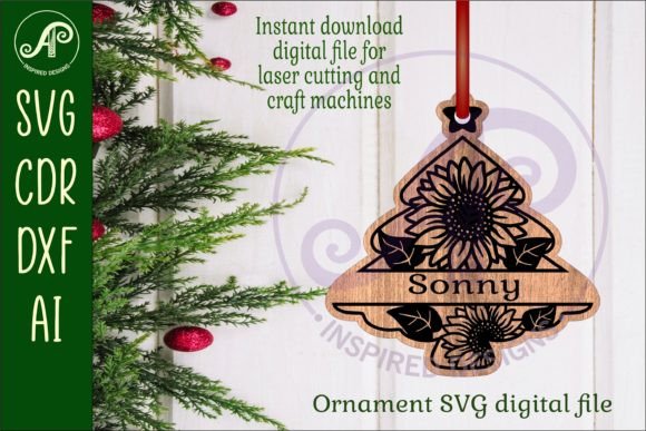 Floral Tree Christmas Ornament SVG Laser Review
