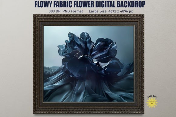 Flowy Fabric Flower Digital Backdrop Review