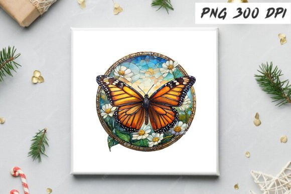 Monarch Butterfly Stained Glass Clipart Review