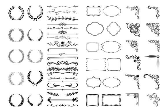 Vintage Calligraphic Elements: A Designer's Review