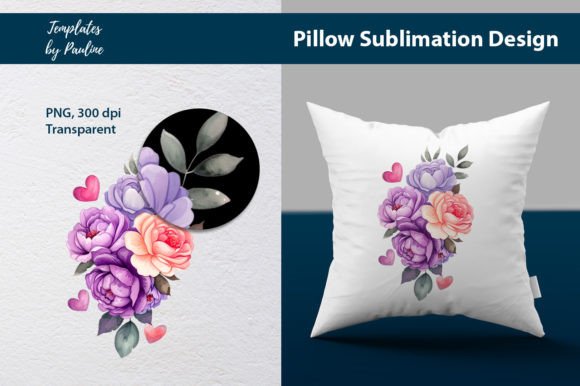 Violet Flower Sublimation Pillow Design Review