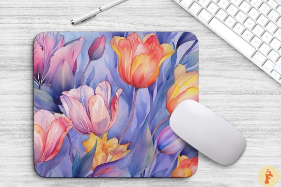 Watercolor Tulip Flowers Background Review
